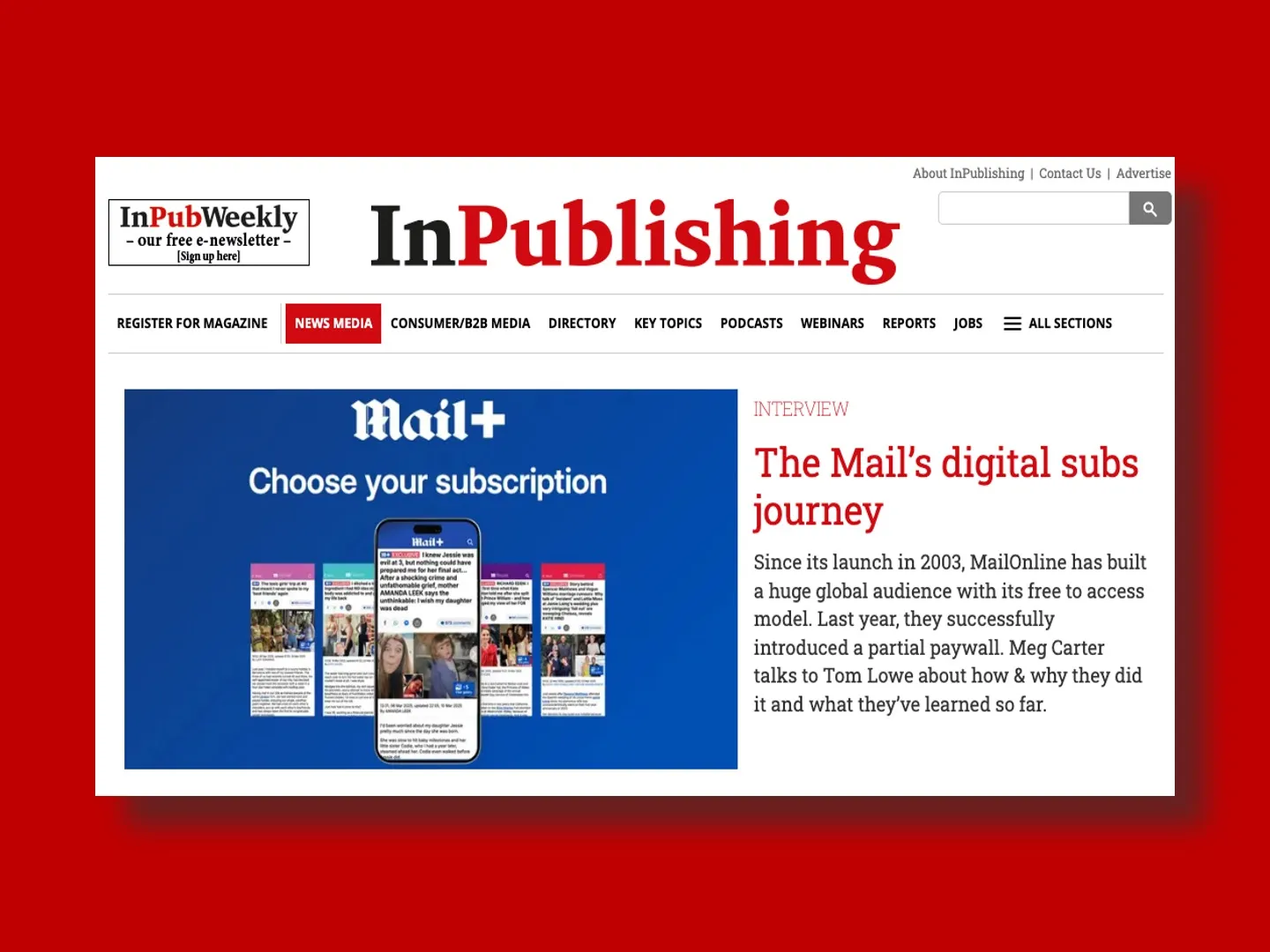 Daily Mail s Digital Subs Journey Mail Metro Media